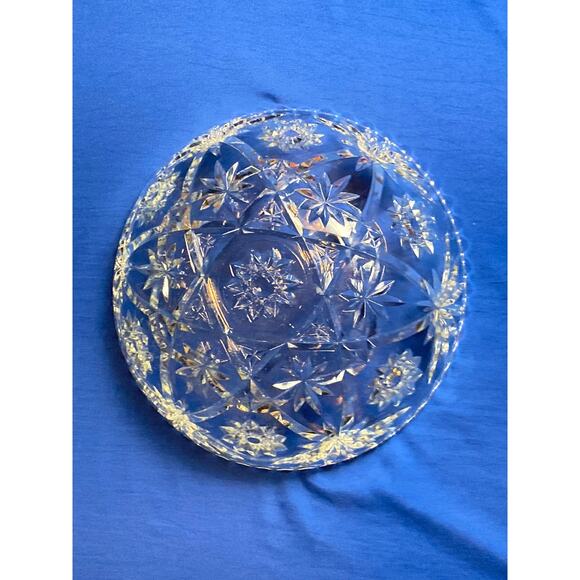VTG Anchor Hocking Glass Serving Bowl Star of David Pattern 10.5" x 4" Sawtooth - Picture 4 of 9